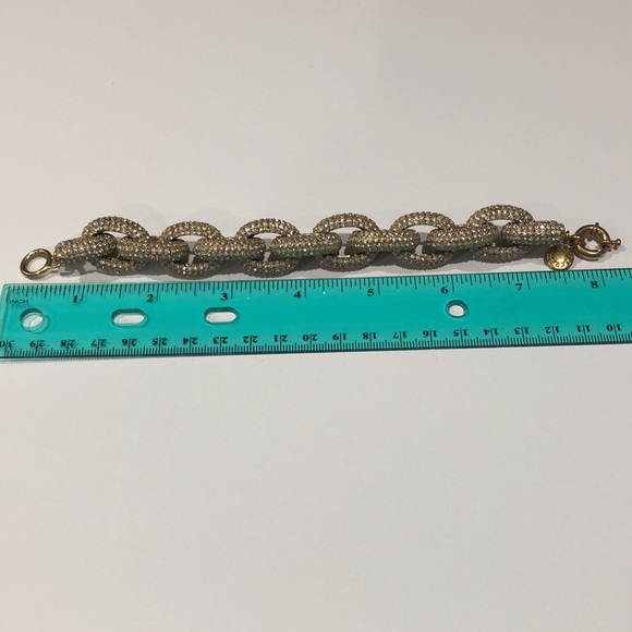 J.CREW | gold pave chunky link bracelet - Picture 4 of 5